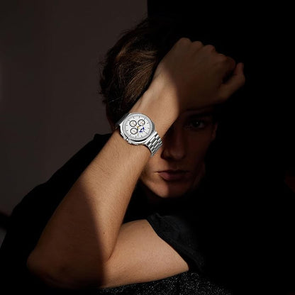 Compatible with Samsung Galaxy Watch 8 Band 40mm 44mm Galaxy Watch 8 Classic 46mm 2025, No Gap Business Stainless Steel Metal Band Strap for Galaxy Watch 8 Men Women, Black