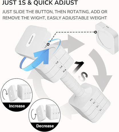 Adjustable Dumbbell Set for Women Men 16LB 20LB Hand Weights Dumbbells Sets Woman Exercise Fitness dumbbell Adjust dumbbells set of 2 for Home Gym Workout Strength Training Equipments