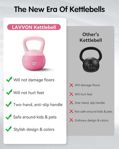 Soft Kettlebell - Cushioned Impact-Resistant Base and Anti-Slip, Kettle bell Anti-Slip Grip Weight for Home Workouts, Safe Strength Training Kettlebells Sets for Women & Men, With Non-slip Gloves