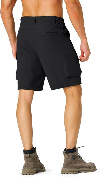 Men's Hiking Cargo Shorts Quick Dry Lightweight Travel Shorts with Multi Pockets for Fishing Camping Golf
