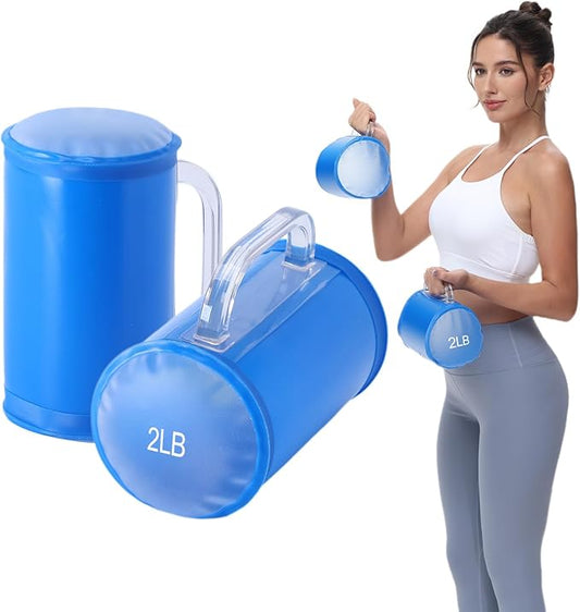 Water Dumbbells, Water Filled Training Dumbbells, Travel Weights Set, Adjustable Weights to 4-30 Lbs/Pair, Portable Gym for Strength Training, Fitness and Shaping