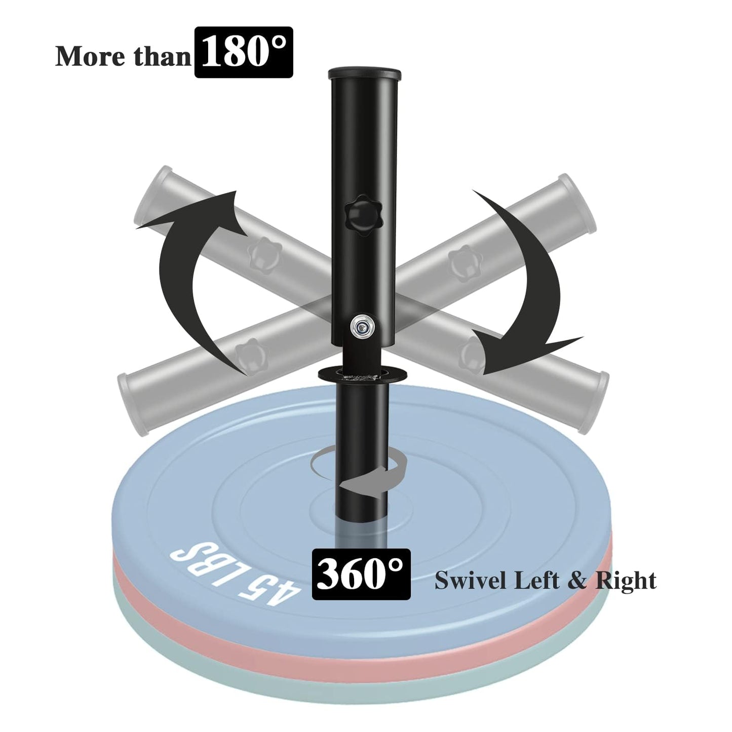 BRTGYM T Bar Row Landmine Attachment for 2" Olympic Bars, Heavy-Duty Steel, 360° Swivel, Workout
