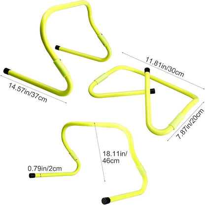 Amarine Made Speed Agility Training Set Agility Ladder (19.96ft) Including Resistance Parachute,Steel Stakes,Adjustable Hurdles,Disc Cones and a Storage Bag for Training Soccer Hockey Basketball