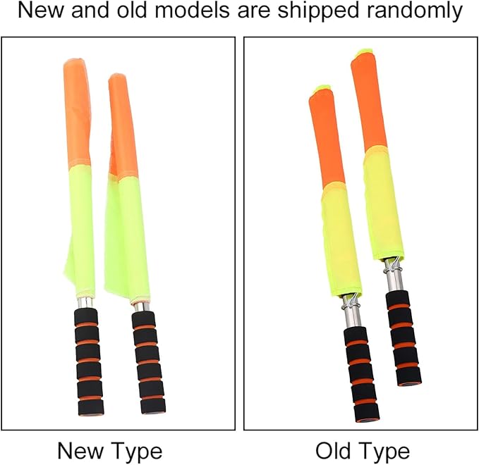 2PCS 18IN Flag Soccer Linesman Flag, Soccer Referee Flags, Red and Yellow Referee Flags Suitable for Football and Hockey Training and Competitions