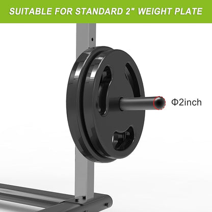 Kipika Weight Plate Holder for 2x2 and 3x3 Power Rack - Attachment for Storage - Fits Standard 1-inch or Olympic 2-inch Plates - Set of 2