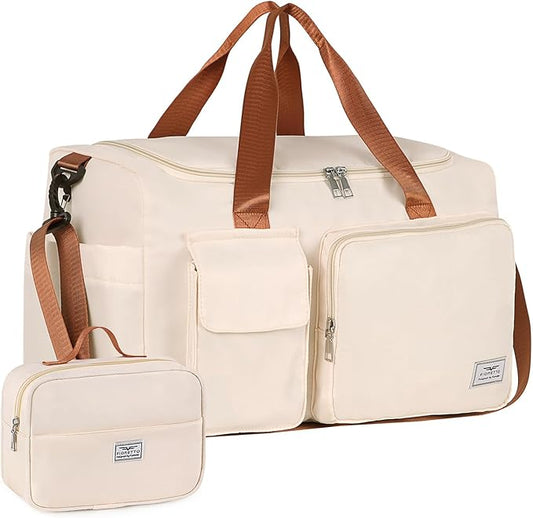 FIORETTO Women's Gym Duffle Bag with Shoes Compartment, 37L Capacity, Ideal for Travel, Gym