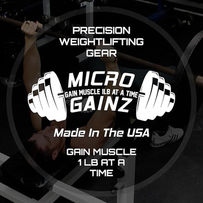 Micro Gainz Standard 1-Inch Center Hole Fractional 2 Pcs Color Weight Plates, Choose (.25LB-1LB) Designed for Standard 1-Inch Dumbbell & Barbell for Strength Training, Made in USA