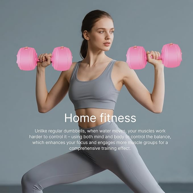 Water Filled Dumbbells Set - Water Filled Weights - Portable Travel Weights - Weights Adjustable Dumbbells - Portable Fitness Equipment - Strength Training - Fitness and Shaping