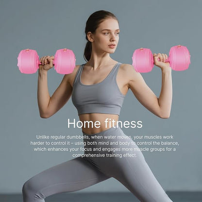 Water Filled Dumbbells Set - Water Filled Weights - Portable Travel Weights - Weights Adjustable Dumbbells - Portable Fitness Equipment - Strength Training - Fitness and Shaping