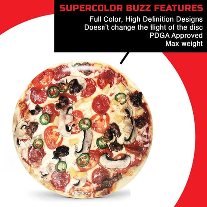 Discraft ESP Buzzz Supercolor Midrange Disc Golf Disc - Custom Design Discraft Discs - Straight Flying and Great for All Skill Levels - Free Mini Marker Included