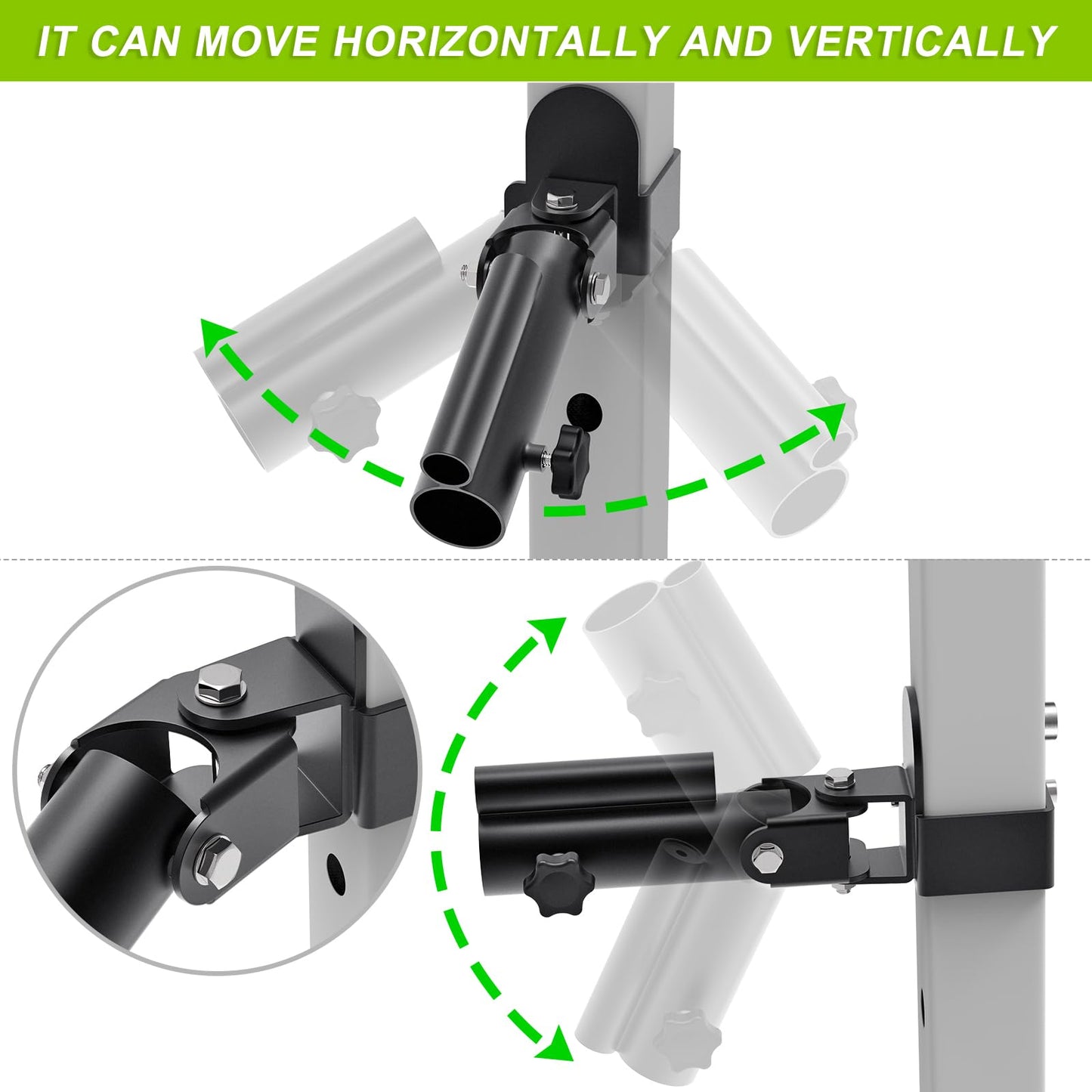 SELEWARE Landmine Attachment for 3"x3" Power Rack with 5/8" or 1" Hole