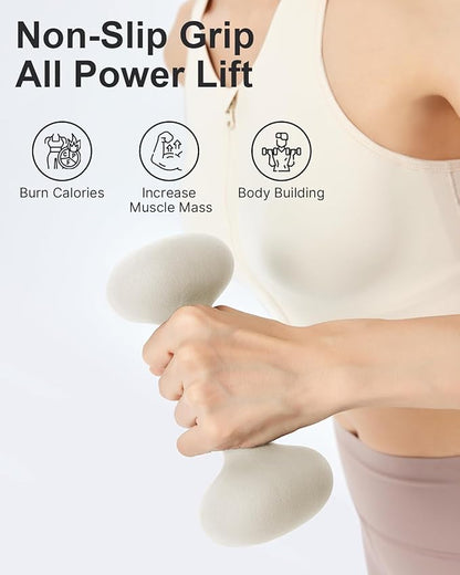 YOTTOY Weights Dumbbells Set for Women,2-15 Pound Dumbbells Set of 2, Non-Slip Hand Weights for Home Workouts, Portable Strength Training Neoprene dumbbells