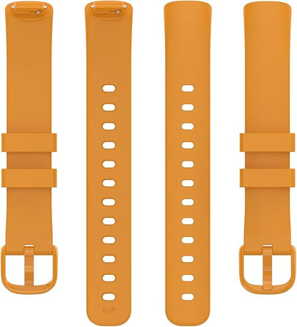 2 Pack Compatible with Fitbit Inspire 3 Bands, 15.4mm Width Soft Silicone Adjustable Sport Replacement Band for Women Men