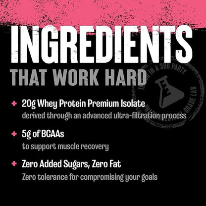 Clear Whey Isolate Protein Powder - Easy to Digest and Mix, 5g BCAA, Deliciously Juicy, Refreshing Anytime Drink for Men and Women, Watermelon Limeade 500g (20 Servings)
