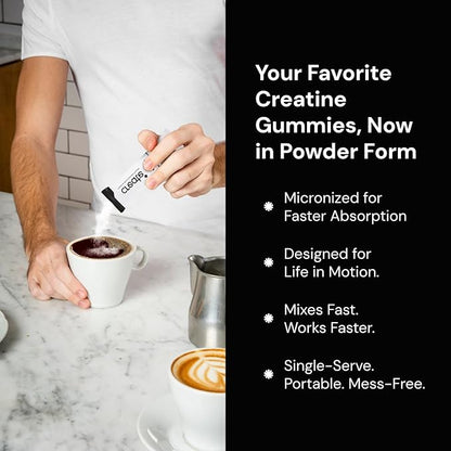 Create Single Serve Creatine Monohydrate Powder – 5g Creapure Creatine | Redefining Strength, Energy & Recovery | Sugar-Free, Vegan, Non-GMO | Unflavored, Lightly Sweetened, 0 Calories | 30 Packets