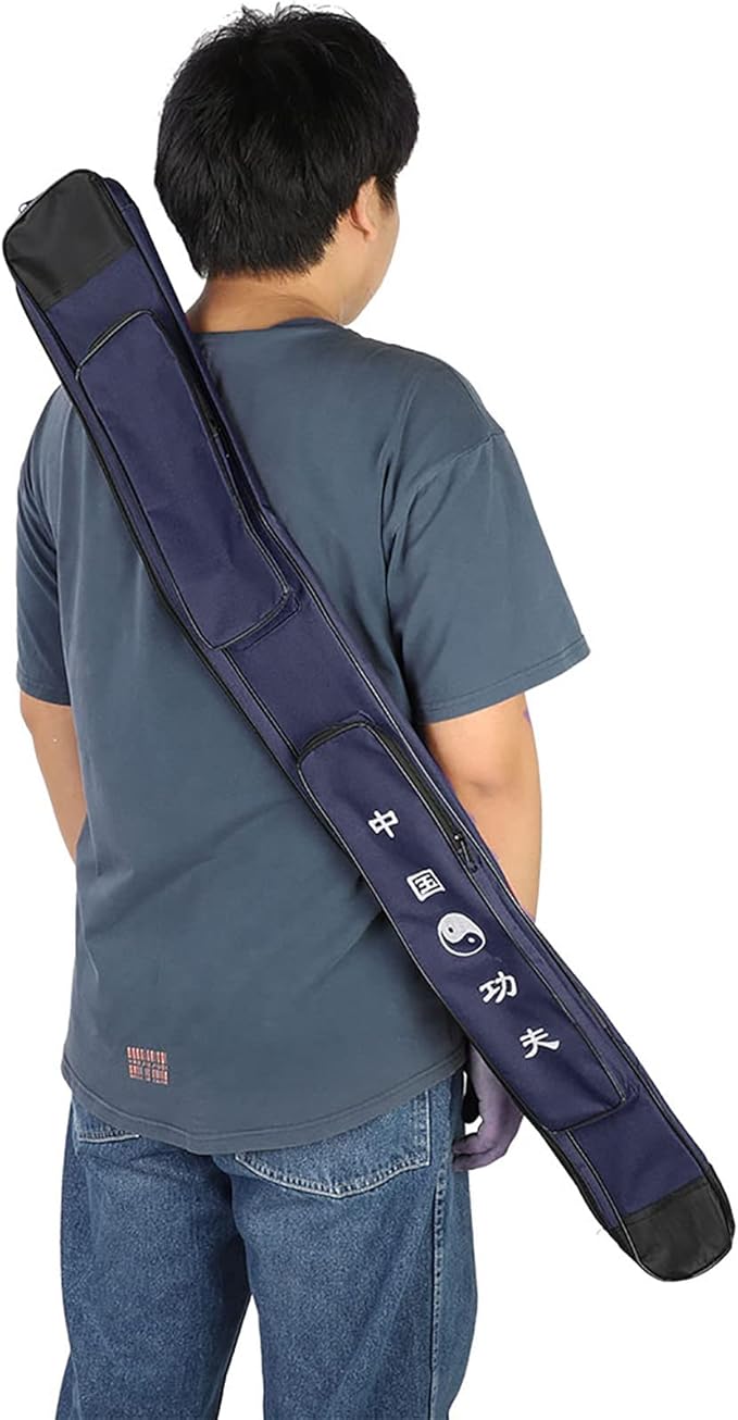 Taichi Sword Carrying Bag, Thick Canvas Single Layer Sword Bag Chinese Martial Arts Multifunction Shoulder Carry Bag Adjustable Strap