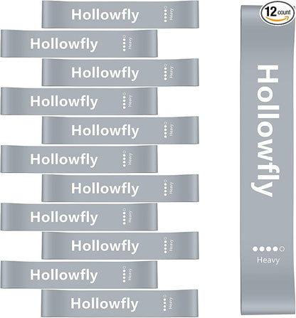 12 Pcs Latex Resistance Loop Exercise Bands for Booty Workout Stretch Exercise Bands Non Slip for Legs Squat Resistance Loop Women Men Starter Butt Hip Thigh Fitness