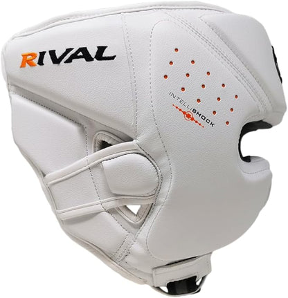 RIVAL Boxing RHG10 Intelli-Shock Headgear, D3O Front and Side Padding, Hook and Loop Back Adjustment with Lace on Top, and Anatomical Rear Head Pad Every Time