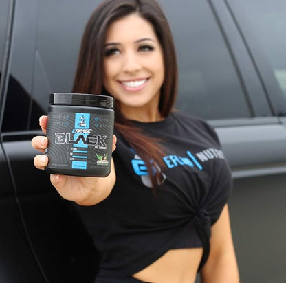 eFlow Nutrition Enrage Black High Stimulant Pre Workout Supplement - Preworkout Powder to Boost Energy, Pumps and Strength - 4 Flavors (30 Servings) (Sour Mango)