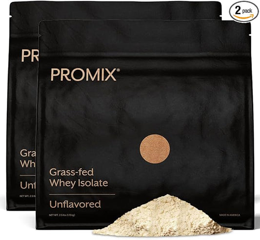 ProMix Nutrition Whey Protein Isolate Powder, Unflavored - Grass-Fed & 100% All Natural - ­Post