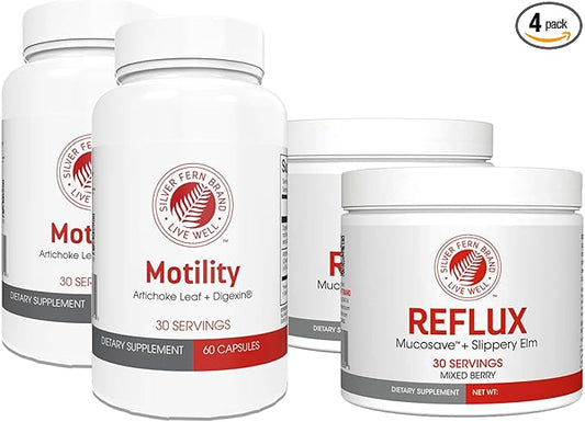 Silver Fern Brand Slow Motility+Kit ??Digestive Support Bundle ??30-Day Supply ??2 Motility, 2