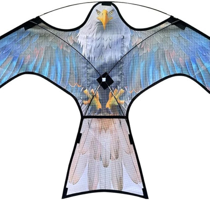 HENGDA KITE Bird Hawk Flying Kite with Pole Crops Farm Protector Bird Scarer Flying Kite with 4m Pole Blue