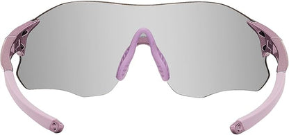 Sports Sunglasses y2k – UV400 REVO Mirror Lens, Ultra-Light TR90 Full Frame, Adjustable Nose Pads, Anti-Slip Arms – Cycling Running Hiking Triathlon – Chrome Lavender