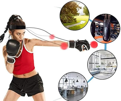 4 Difficulty Levels Boxing Reflex Ball with 1 Adjustable Headbands,MMA Training Equipment,Punching Ball,Perfect for Fight Reaction,Hand Eye Coordination,Punching Speed,Agility, for Adults and Kids