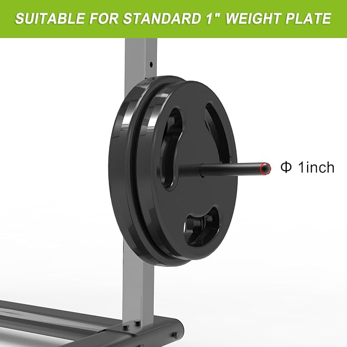 Kipika Weight Plate Holder for 2x2 and 3x3 Power Rack - Attachment for Storage - Fits Standard 1-inch or Olympic 2-inch Plates - Set of 2