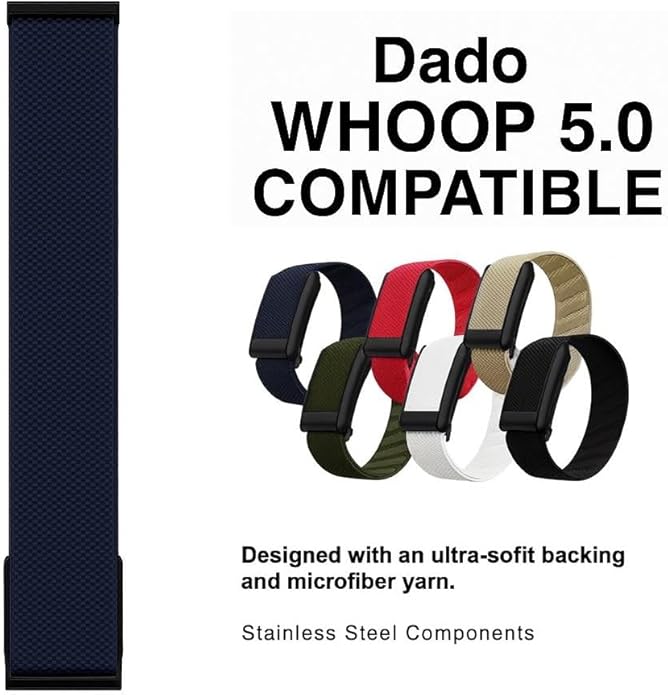 Ultra-soft Nylon Sport Band Compatible with WHOOP 5.0, One, Peak, and Life | Breathable, Durable & Secure Fit Strap | NOT for Gen 4
