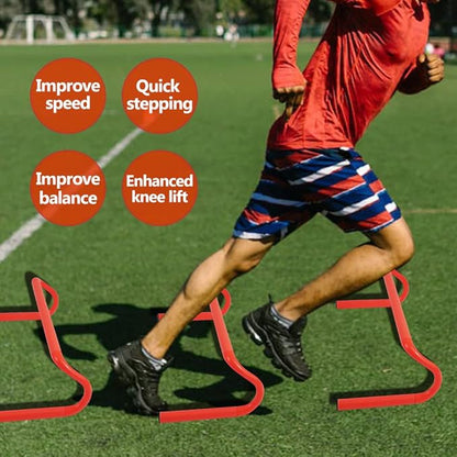 6 Pack Agility Speed Training Hurdles- 6" Detachable Agility Training Hurdles- Sports Practice Equipment for Athletes, Soccer, Basketball