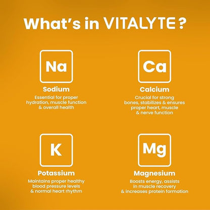 Vitalyte Electrolyte Powder Drink Mix, Isotonic Electrolyte Hydration Mix, Case Pack (6 Pack, Orange)