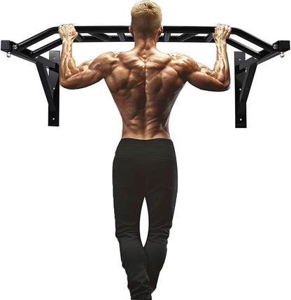 Wall Mounted Pull up Bar Multifunctional Chin up Bar Strength Training Pull-up Bar for Indoor Home Gym Fitness, Supports to 440 Lbs…