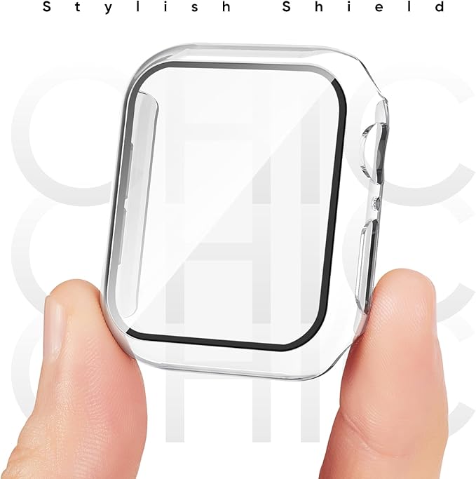 Compatible for Apple Watch Series 11 10 Band 42mm and Case with Screen Protector, Soft Silicone Sport Strap Bands and Protective Cover with Tempered Glass for iWatch Series 11 10