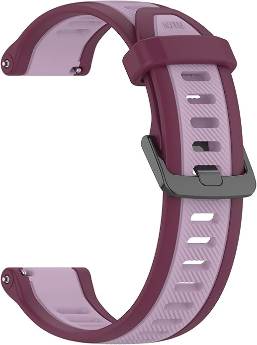 Compatible with Garmin Forerunner 165 Watch Band, 20mm Width Silicone Replacement Bands for Garmin Vivoactive 3 / Vivoactive 5 / Forerunner 55, 245, 645 Music Smartwatch