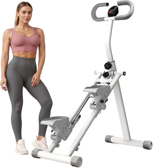 Stair Stepper for Home Vertical Climber, Foldable Full Body Exercise Aerobic Climbing Machines, Mountaineering Fitness Equipment with Adjustable Handles