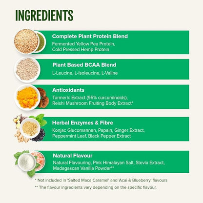 Vivo life Perform Plant Protein Powder - Pea & Hemp Protein Blend with BCAA (34.85 oz, Banana & Cinnamon)