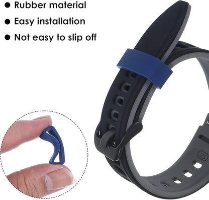 8 Pack Smart Watch Band Fixing Rings, Multi-Color Silicone Magicband Holder Locks Clips Strap Holder Watch Band Strap Replacement Accessories