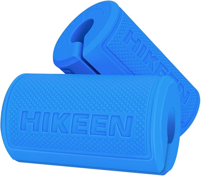 Hikeen Thick Bar Dumbbell Grips,Non Slip Hard Rubber Barbell Grips,Grips for Weight Lifting, Muscle Building-1.77", 2", 2.25" & 2.75" Outer Diameter