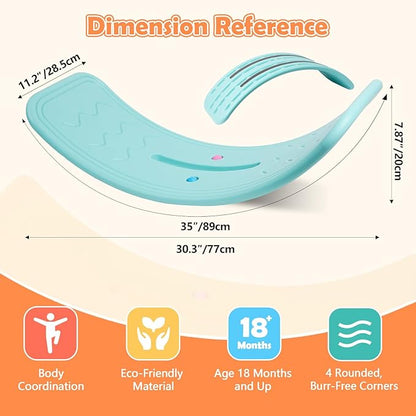 Balance Board Kids with Bouncy Ball, Wobble Balance Board for Balance & Courage Building, Sensory Integration Training, Ideal Toy for Kids Aged 3+