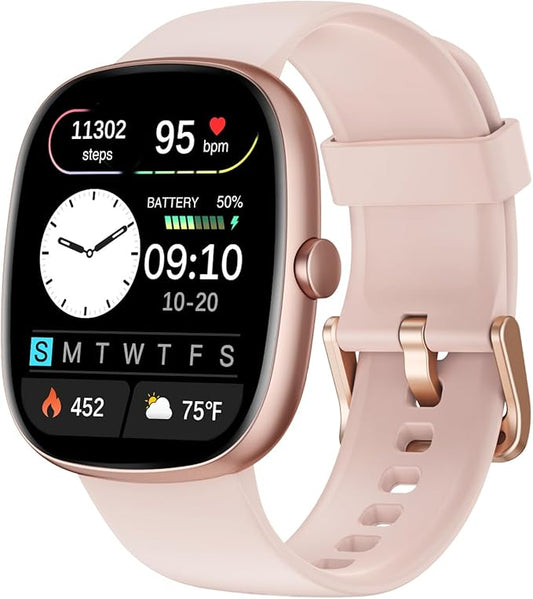 Fitness Tracker 2025 Ver. (Answer/Make Calls), 1.85" Smart Watch Fitness Watches for Women Men with