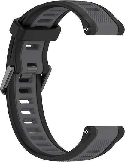 Compatible with Garmin Forerunner 165 Watch Band, 20mm Width Silicone Replacement Bands for Garmin Vivoactive 3 / Vivoactive 5 / Forerunner 55, 245, 645 Music Smartwatch