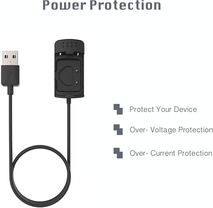 Scosche Rhythm+ Replacement Charger Dock, KELIFANG Replacement USB Charging Cradle Cable 1M Compatible with Scosche Rhythm Plus Heart Rate Monitor Armband Accessories, Black