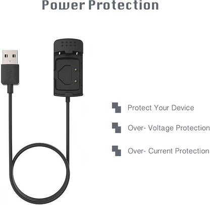 Scosche Rhythm+ Replacement Charger Dock, KELIFANG Replacement USB Charging Cradle Cable 1M Compatible with Scosche Rhythm Plus Heart Rate Monitor Armband Accessories, Black