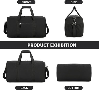 Gym Bag for Men, 22 inch Large Duffle Bag, 55L Lightweight Water-Resistant Weekender Duffel Bag for Travel, Sports, Camping, Overnight