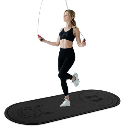 dofopo Jump Rope Mat 71"x24" Larger Non-Slip Indoor Outdoor Exercise Fitness Mat,High-Density