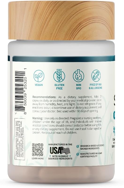 Snap Supplements Irish Sea Moss Capsules with Bladderwrack, Burdock Root & Iodine ??Supports Energy, Immune Health, Digestion & Skin ??60 Capsules