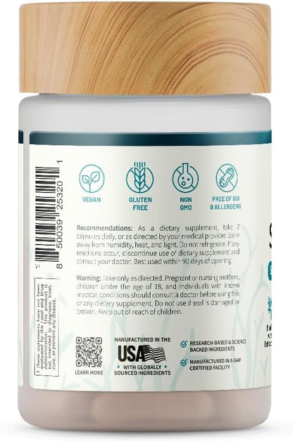 Snap Supplements Irish Sea Moss Capsules with Bladderwrack, Burdock Root & Iodine ??Supports Energy, Immune Health, Digestion & Skin ??60 Capsules
