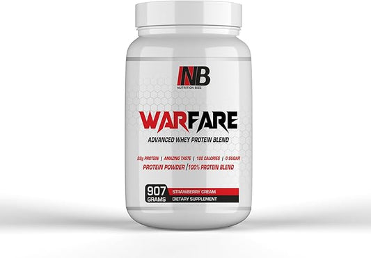 Warfare 2 lbs Advanced Whey Protein Blend 22g Protein per Serving Amazing Flavors (2 lbs