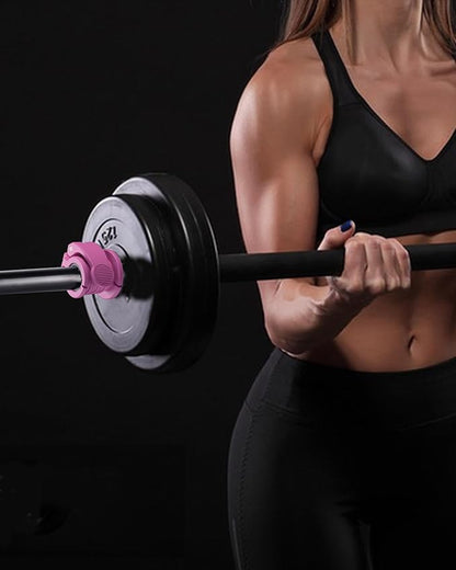 Barbell Clips 1 Inch Quick Release Weight Clamps 0.9-1.18inch Multi-Size Adjustable Olympic Clamps for Bars